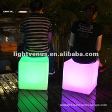 PE material, Colorful Emotion Creating LED Cube Chair